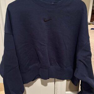 Nike Women's Navy Blue Sweatshirt